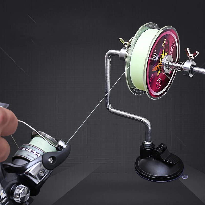 Fishing Line Winder Reel Spool Spooler System Suction Cup Fishing Reel