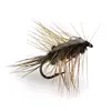 ICERIO 8PCS Black Body Woolly Worm Brown Caddis Nymph Fly Deer Hair Beetle Trout Fly Fishing fly Bait #6 ► Photo 3/3