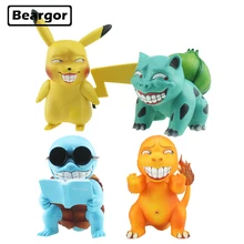 Cute Anime Game Freak Pikachu Bulbasaur Charmander Squirtle Wretched Ver. GK Funny Boxed PVC Action Figure Model Doll Toys Gift