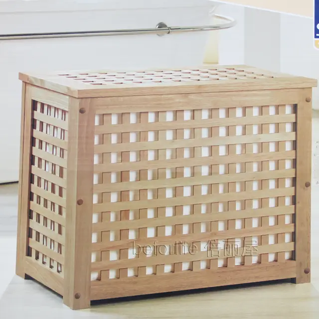 Ikea Style Solid Wood Stool Clean Sorting Box Storage Box Storage