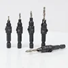 5pcs Countersink Drill Woodworking Drill Bit Set Drilling Pilot Holes For Screw Sizes #5 #6 #8 #10 #12 With a wrench ► Photo 2/6