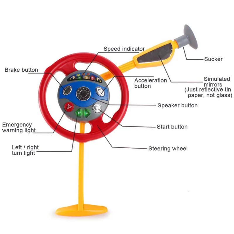 Креативное моделирование рулевого колеса электронный водитель заднего сиденья Ролевые Игры развивающие игрушки для детей с легкой музыкой