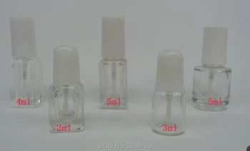 

2ML 3ML 4ML 5ML 40pcs/lot Empty Nail Oil Glass Bottle with White Cap, Cosmetic Container, Liquid Lipstick/Blush Packing Bottle