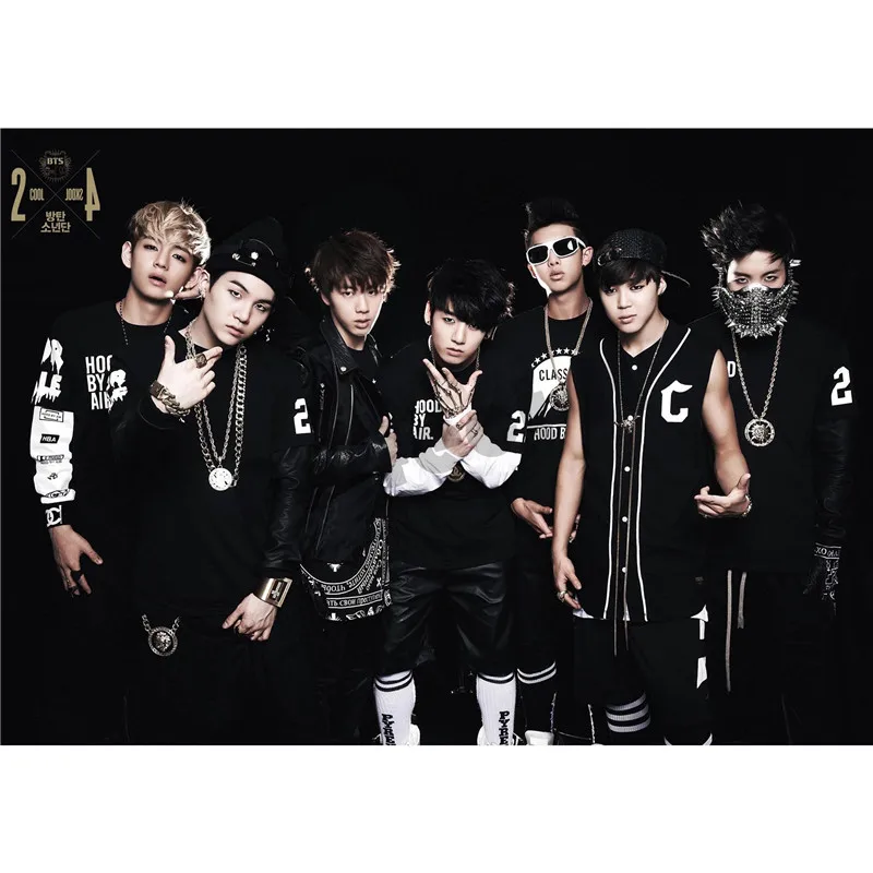 Серия BTS, коллекция 2, домашний интерьер, декоративная бумага с белым покрытием, плакат, настенная наклейка, домашний декор