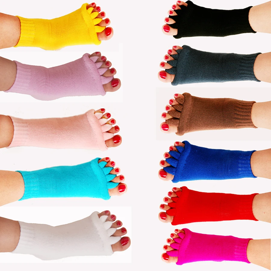 Patty Both 1 Pair Pedicure Sock Massage SPA Yoga Five Toe Separator
