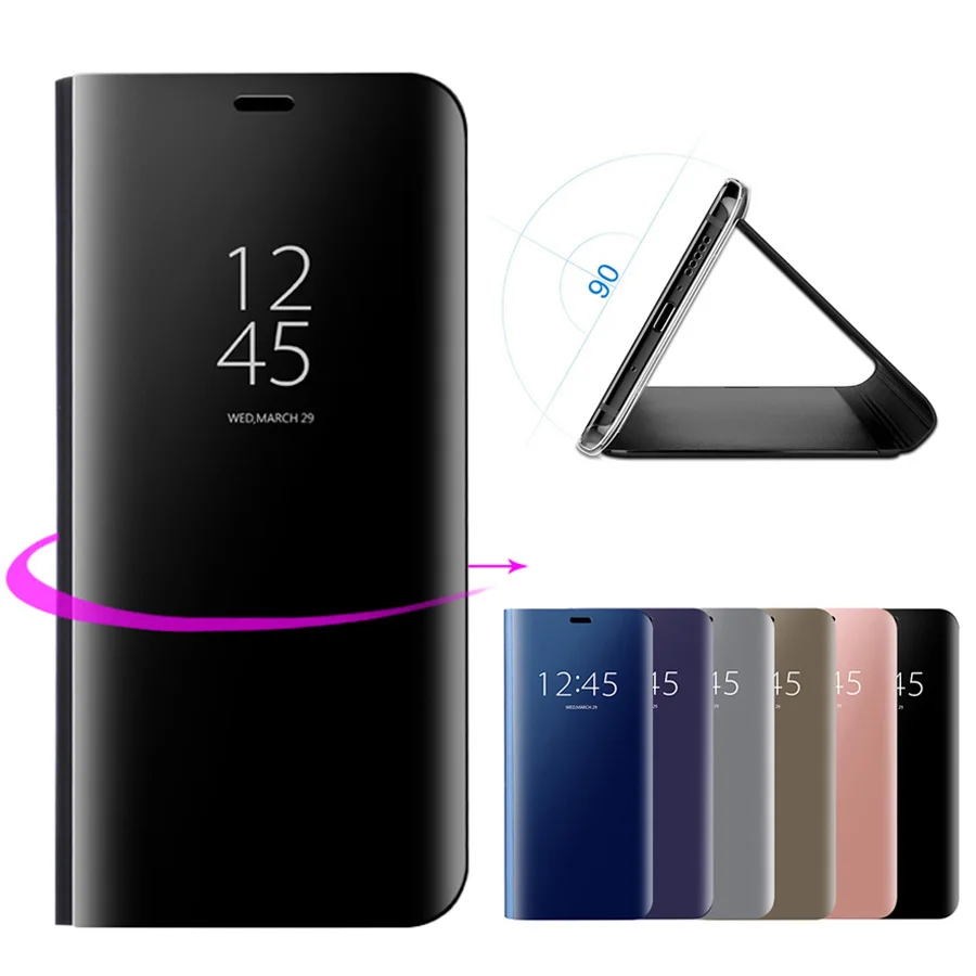 

Smart Mirror Case Shell Flip Stand Leather for Huawei P10 P20 Mate 20 10 Lite Pro Nova 3 3i P Smart Plus Honor Note 10 9 Play