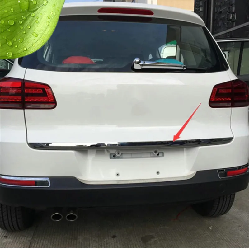 

stainless steel Chrome Rear Trunk Lid Cover Trim For 2010-2016 VW Tiguan Car styling