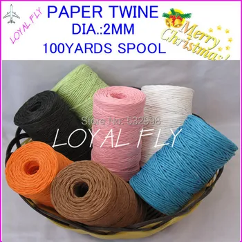 

3pcs/lot 10 color Raffia Ribbon/Paper String/Paper Twine - Beautiful wrapping by free shipping