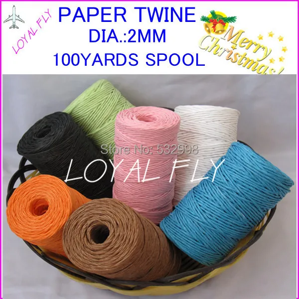 3pcs/lot 10 color Raffia Ribbon/Paper String/Paper Twine Beautiful wrapping by free shippingin