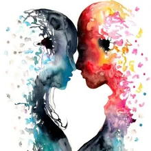 5D DIY Алмаз Вышивка Фото Пользовательские алмазов картина вышивки крестом, полный квадратный мозаика абстрактный любовник Поцелуй Стразы JS2674