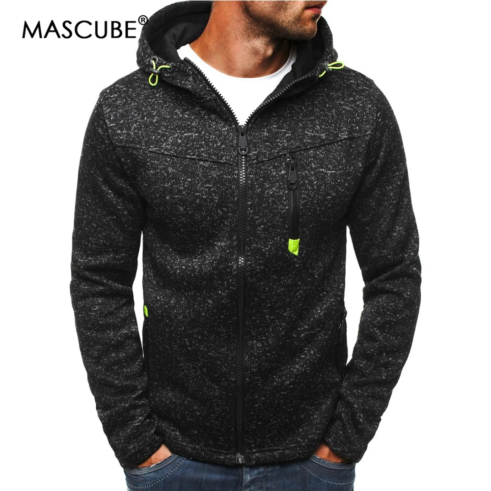 

MASCUBE Men Winter Sets Male Cardigan 2019 New Long Sleeve Hoodies Men Zipper Sweatshirt Mens Hooded Plus Size Coat Jacket