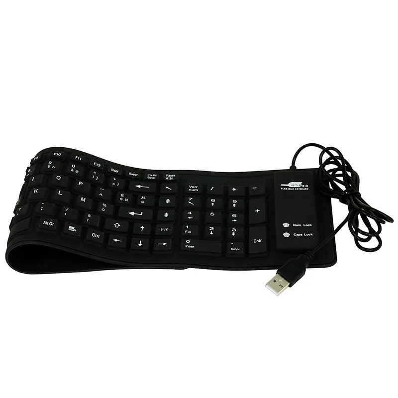 KPC1287_4_Franch Silicone Soft Keyboard for ASUS Lenovo Acer Gateway HP PC Laptop Desktop Computer