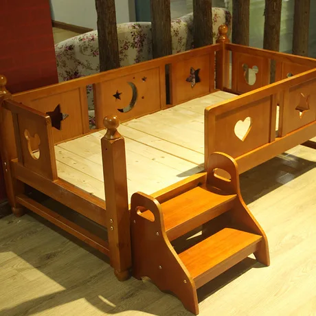 

Children Bed Children Furniture 150*80*67 cm solid pine wood kids beds with ladder good price European style hot new