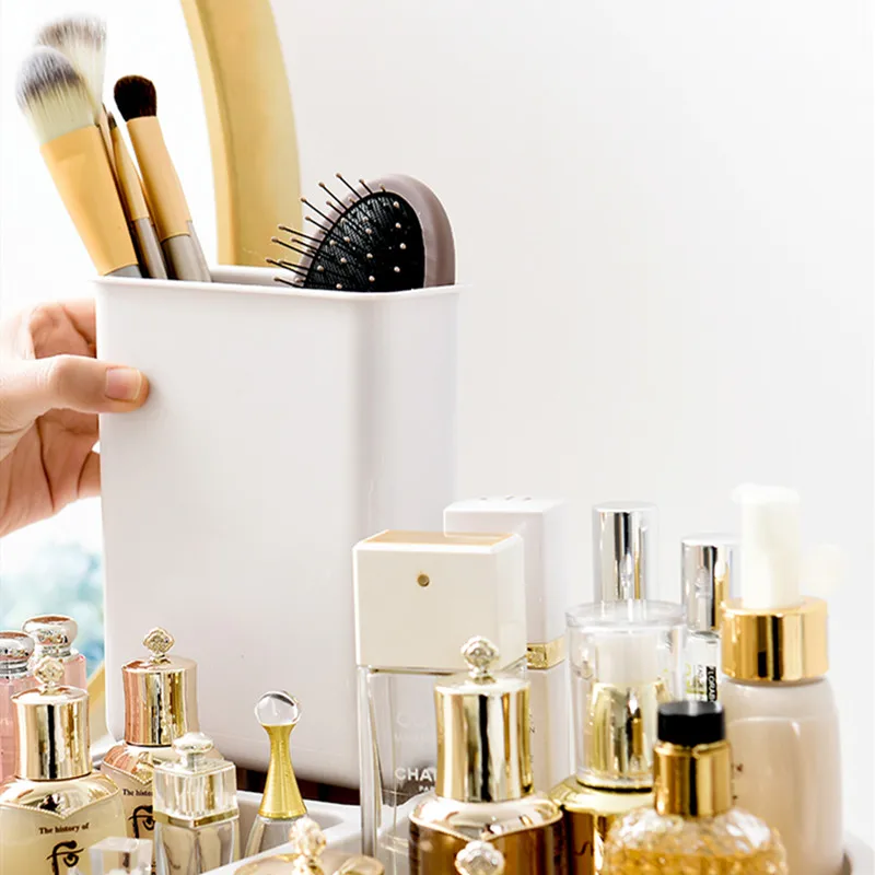  New Recommend Plastic Drawer Luxury Cosmetic Storage Box Bedroom Dressing Table Makeup Organizer Le - 32968431791