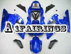 Мотоцикл Обтекатели для Yamaha R1 Год 2000 2001 00 01 ABS Пластик инъекций мотоцикл корпуса кузовов крышка сине-белые тела комплект