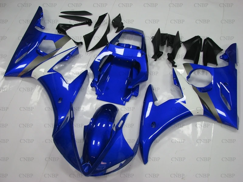 YZFR6 2004 комплекты кузова для YAMAHA 2003 2005 синий белый корпус YZF600 R6 03 05 обтекатель