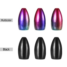 3 шт./лот 3/8 0,7 OZ Вольфрам Пуля червь Вес рыболовная приманка грузила коробка для рыболовной снасти и аксессуаров