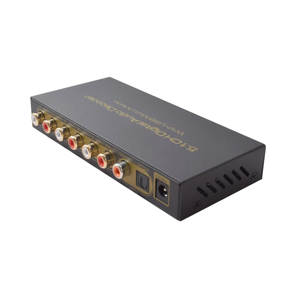 5.1CH SPDIF коаксиальный цифровой аудио декодер с USB Мультимедийный аудио плеер 5,1 аудио AC3 DTS LPCM для DVD PC VCD SW07M2