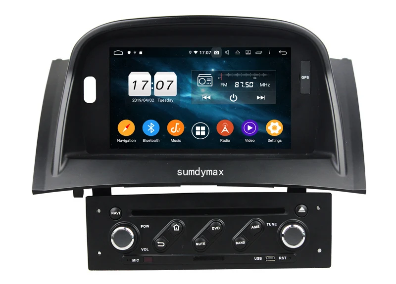 Excellent 1024*600 hd octa core 4G 64G Android 9.0 Car Multimedia Player for Renault Megane II with audio stereo built in wifi DVR OBD 7