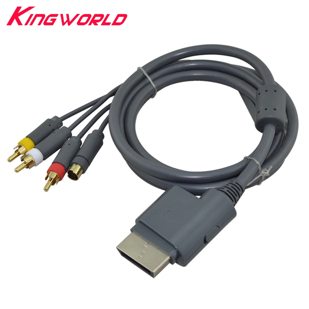 100pcs High quality S Video Composite AV RCA Cable Audio Lead for Microsoft XBOX360 Xbox 360 TV Game | Электроника
