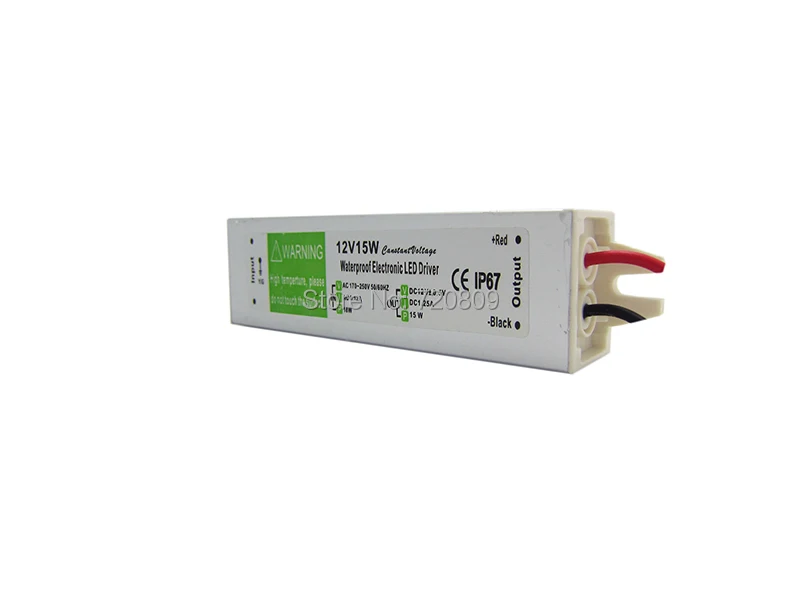

50pcs/lot Free Shipping 15W Waterproof Electronic Transformer Outdoor AC230V to DC12V LED Driver Power Supply New