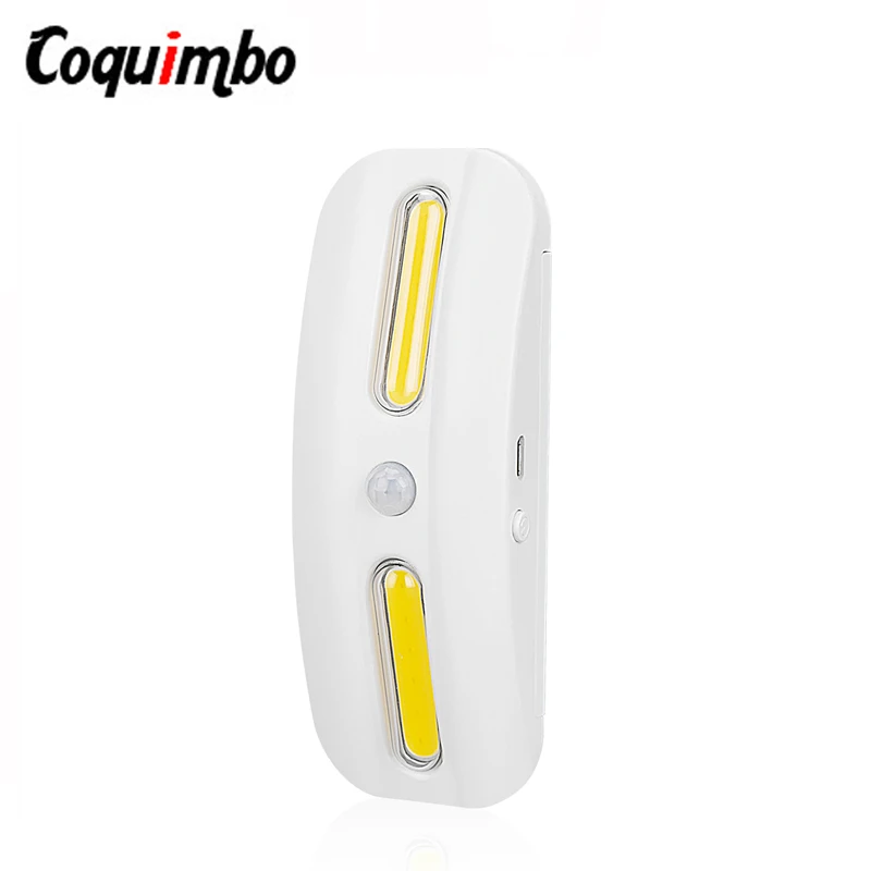 

COB 2LEDs Motion Sensor Light USB Rechargeable Night Light Lamp ABS LED UV Light +White With 3M Adhesive Tape 50LM For Corridor