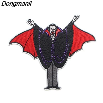 

P3729 Dongmanli Dracula vampire Embroidered Anime Sew Iron on Applique Badge for Clothes T-shirt backpack