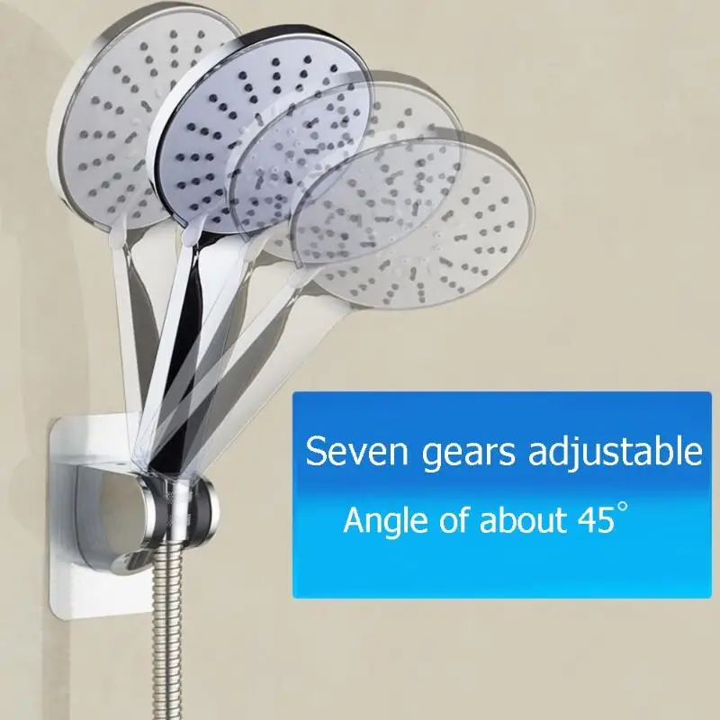 Adjustable Waterproof Shower Head Holder Rack Bracket Adhesive Stick Wall Mounted Bath Holder Bathroom Accessories