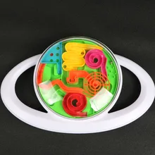 3D круговая ручка управления лабиринт шар пластиковый лабиринт с шаром мраморная головоломка игра улучшить контроль баланс способность IQ образовательный подарок