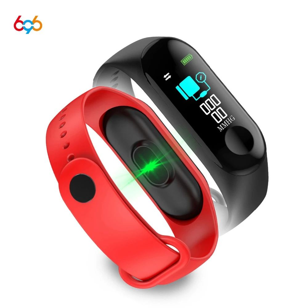 

696 M3 smart Pedometer Fitness Bracelet Color Screen Smart Band Blood Pressure Heart Rate Message Reminder IP67 for Android IOS