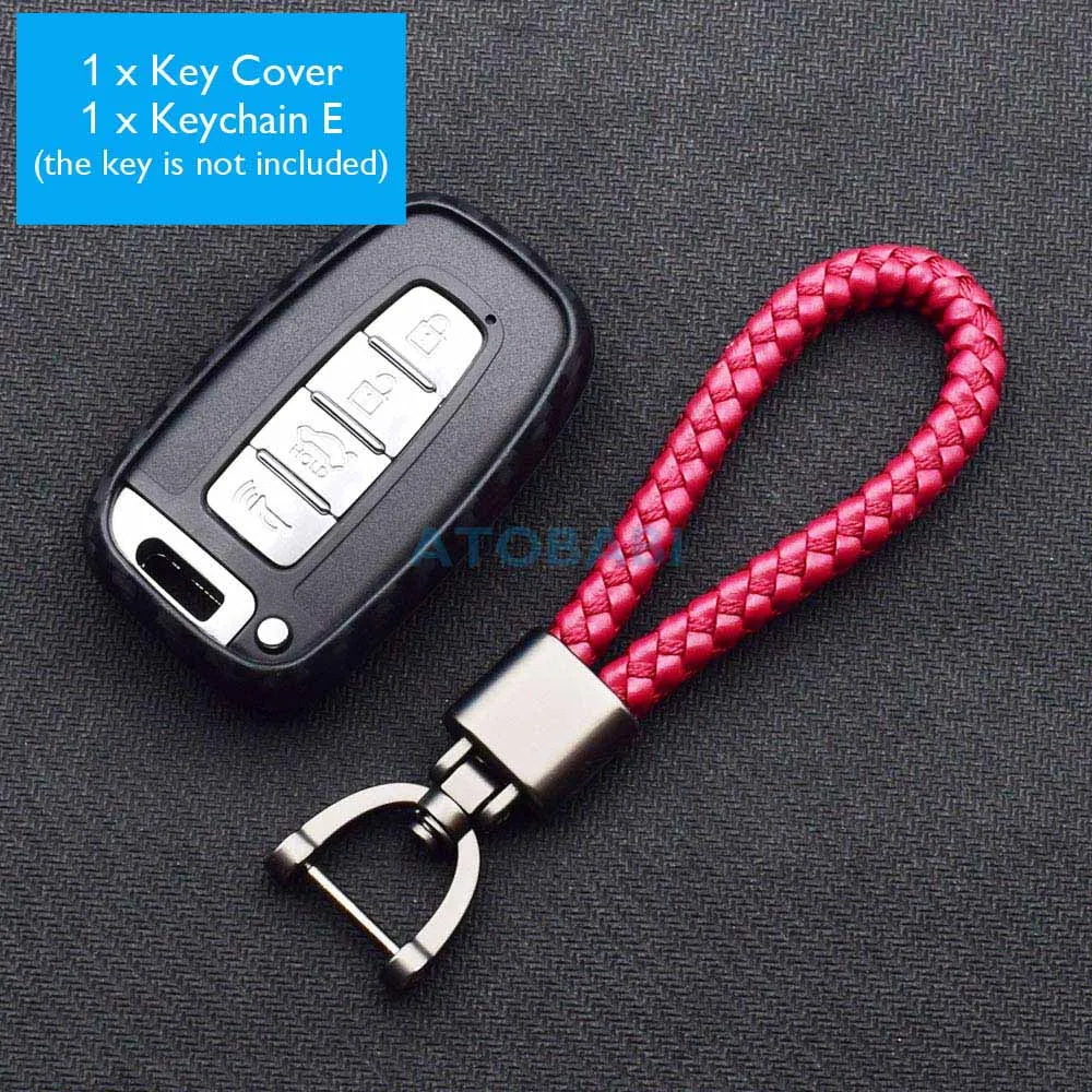 Карбоновый силиконовый чехол для ключей от машины для Kia K5 Sportage Sorento Forte Shuma Borrego hyundai дистанционный брелок крышка брелок Защитная сумка для ключей - Color Name: Keychain E