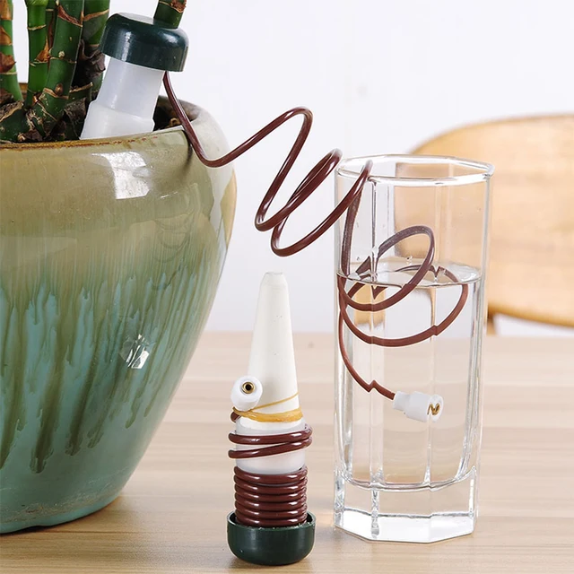 Best Price 2PCs Self-Watering Plant Waterers Indoor Auto Drip Irrigation Watering System Automatic Plant Waterers Device For Houseplant 77