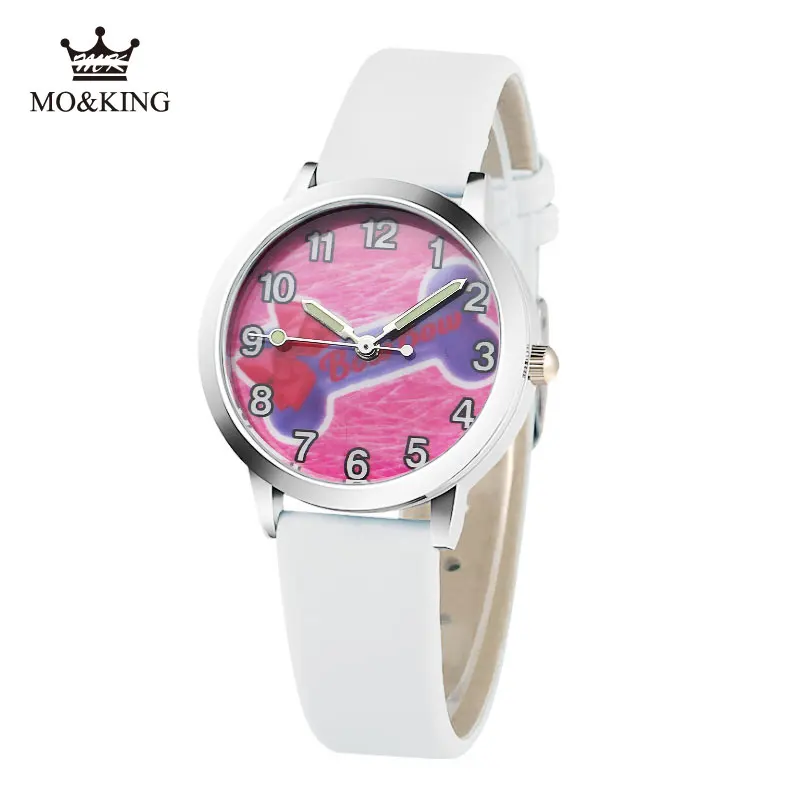 Новый бренд дети Детская мода кварцевые аналоговые часы мультфильм Кожаный ремешок наручные часы для мальчиков и девочек