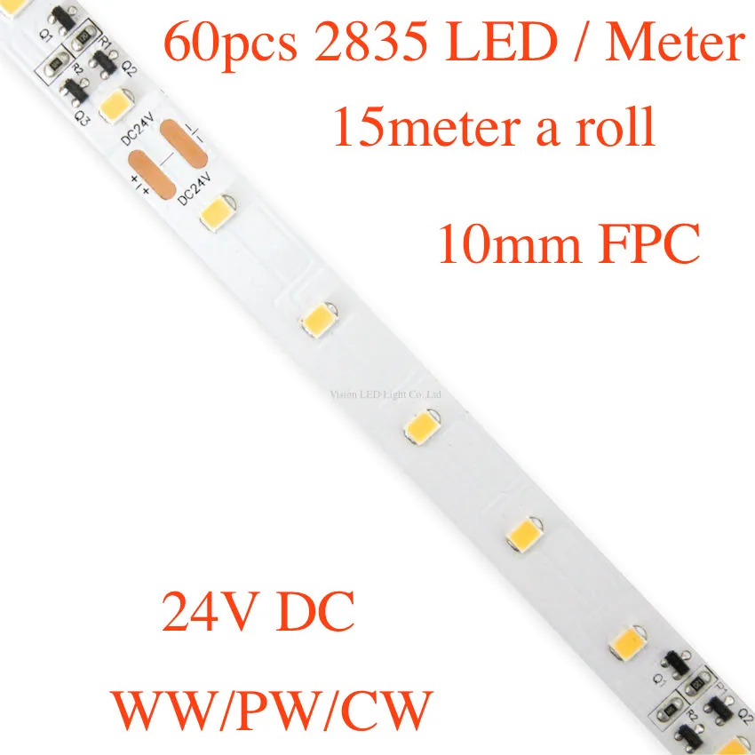15m a roll/ lot led constant current strips with 900pcs 2835 smd 60led/m |