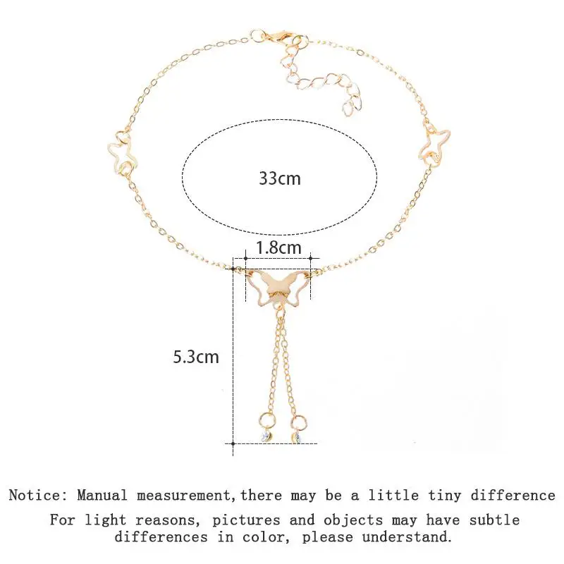 Бабочка цветок кисточкой Кристалл ноги браслет-цепочка на лодыжку ножные браслеты для женщин босиком сандалии Сердце Звезда Лето Пляж ноги ювелирные изделия