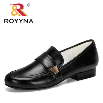 

ROYYNA 2019 New Designer Office Women Shoes Low Heel Dress Shoes Round Toe Woman Boat Shoes Zapatos Mujer Comfortable Trendy