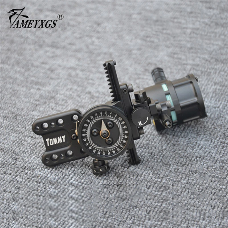 

Spot Hogg Tommy Compound Bow Sight Set Single Pin with Magnifying Glass Lens Adapter Aiming light for Archery Hunting Shooting