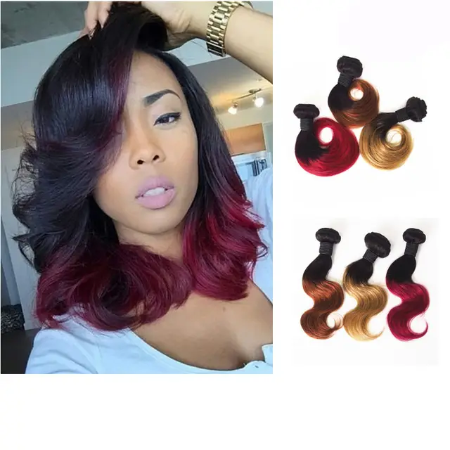 Amapro Hair Product 1pc Ombre Virgin Hair Short Body Wave