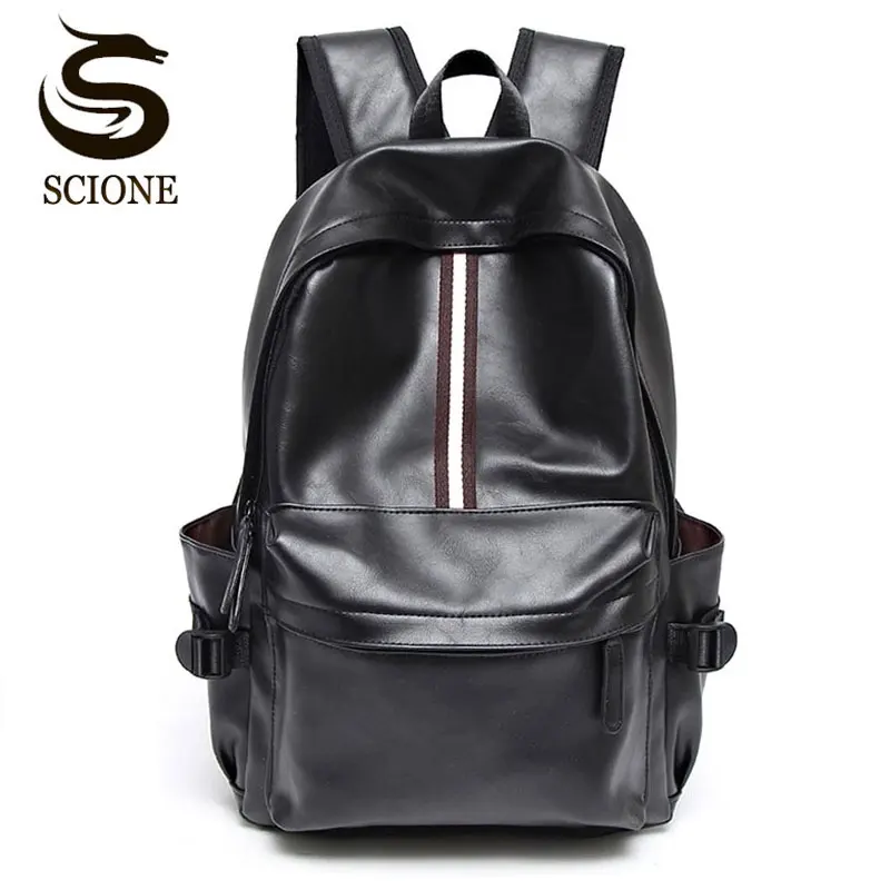 СКИОНЕ кожаный повседневный школьный рюкзак для подростков путешествия