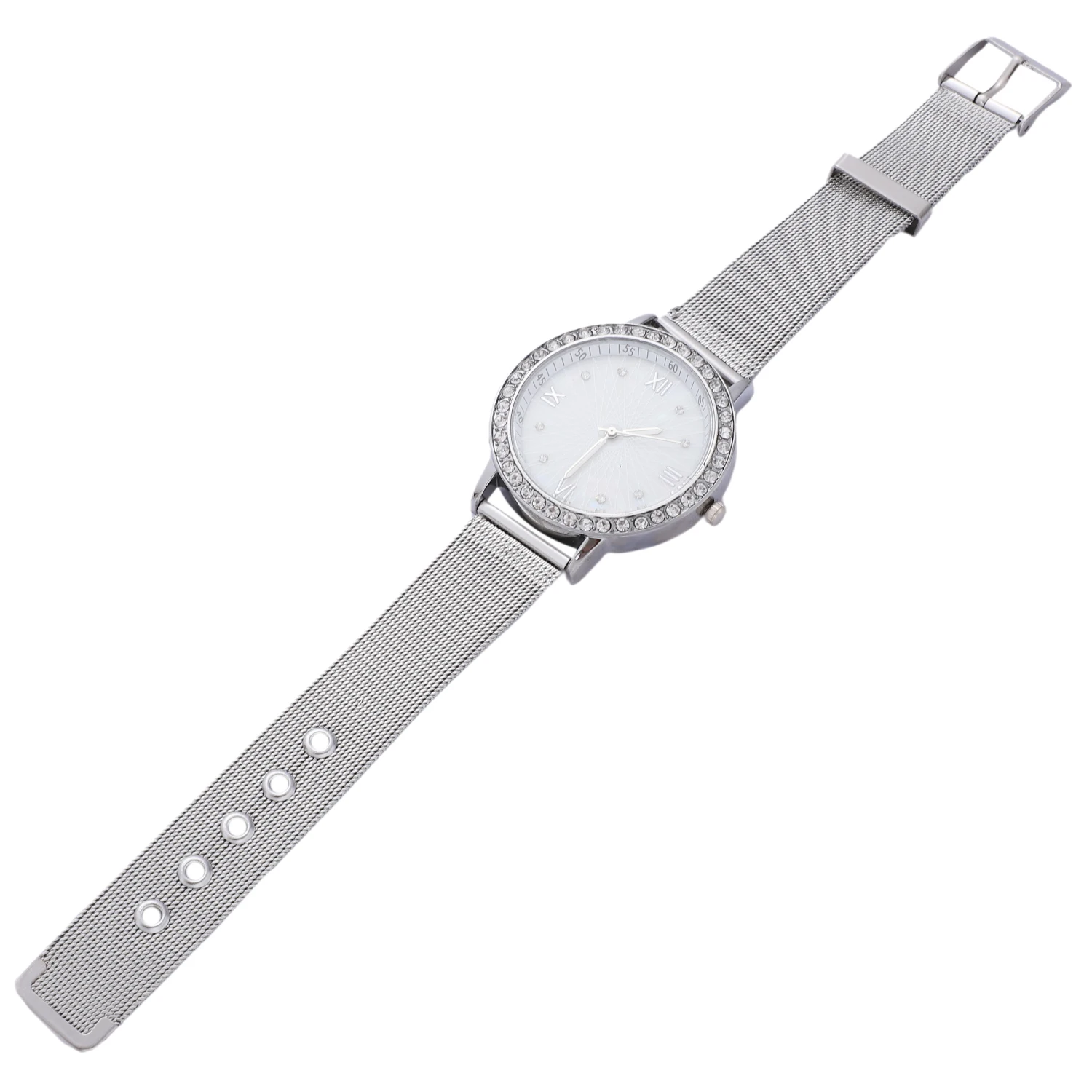 

VANSVAR Lxury Watch Women Rhinestone Watch Ladies Fashion Dress Quartz Watch HH1322, silver