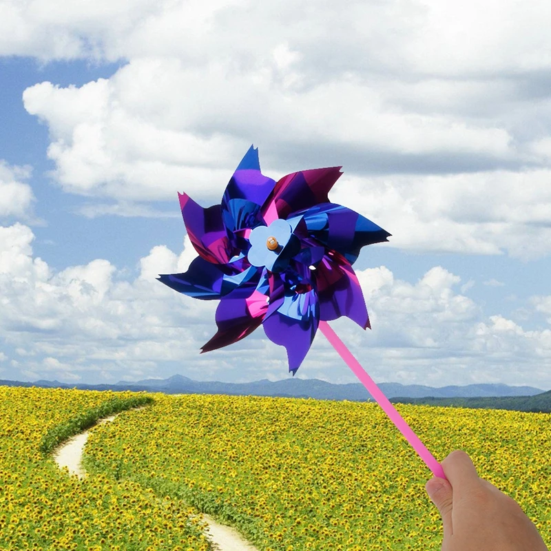 10Pcs Plastic Windmill Pinwheel Wind Spinner Kids Toy Lawn Garden Party Decor CA 10Pcs Plastic Windmill Pinwheel Wind Spinner Kids Toy Lawn Garden Party Decor CA