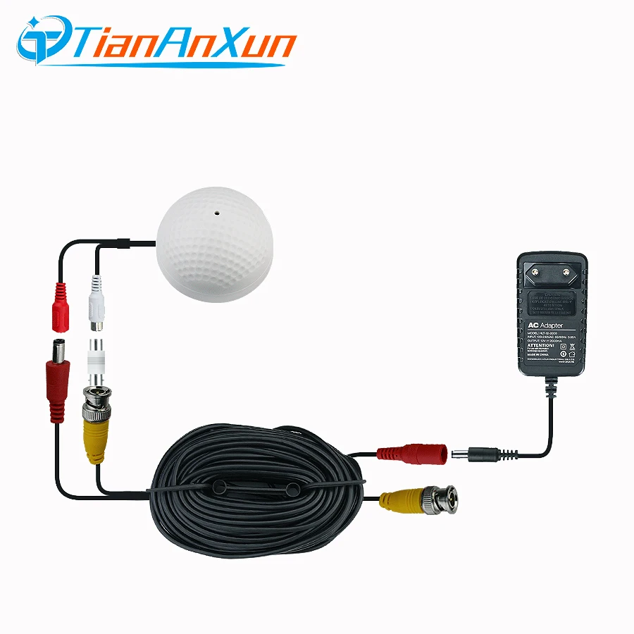 TIANANXUN Camera Microphone Kits Surveillance Audio Pick Up Device 20m