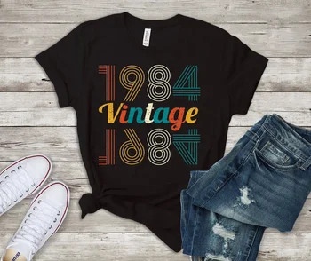 

Born in 1984 Tshirt Vintage 1984 Birthday Shirt Birthday Gift Amazing Women Gift Birthday Woman Gift Cute Vintage Cotton Tee