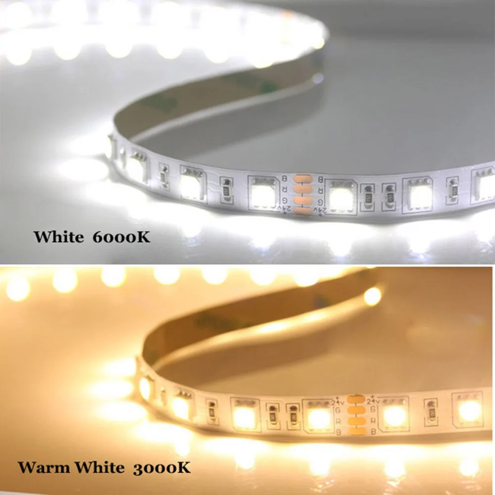 CHINCOLOR Led strip 5050 SMD DC24V light 5M 300led flexible ribbon non-waterproof indoor 6 color options factory sale DA (5)