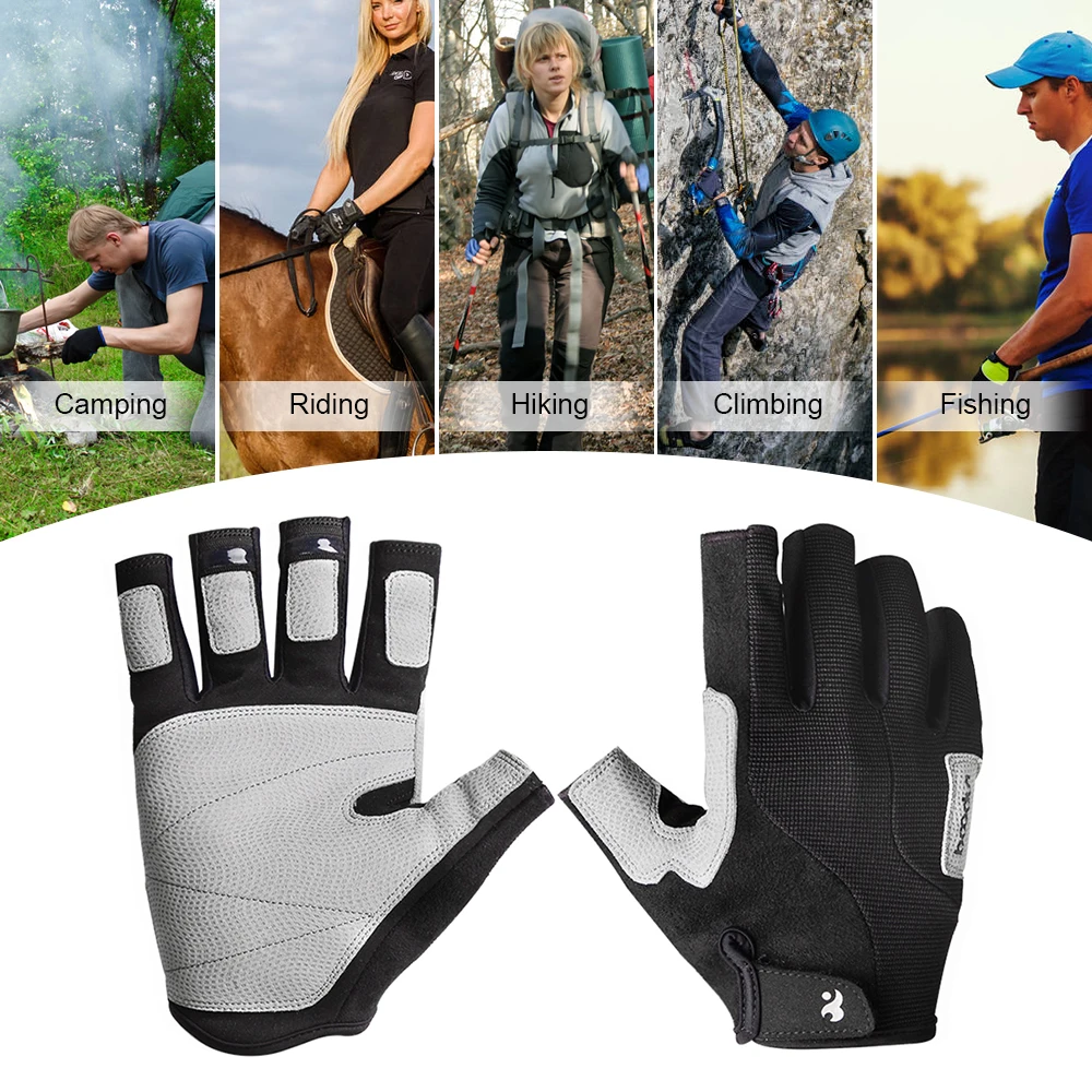 Спортивные перчатки унисекс, профессиональные перчатки для альпинизма, перчатки для скалолазания на половину пальца, перчатки для альпинизма, пешего туризма, рыбалки