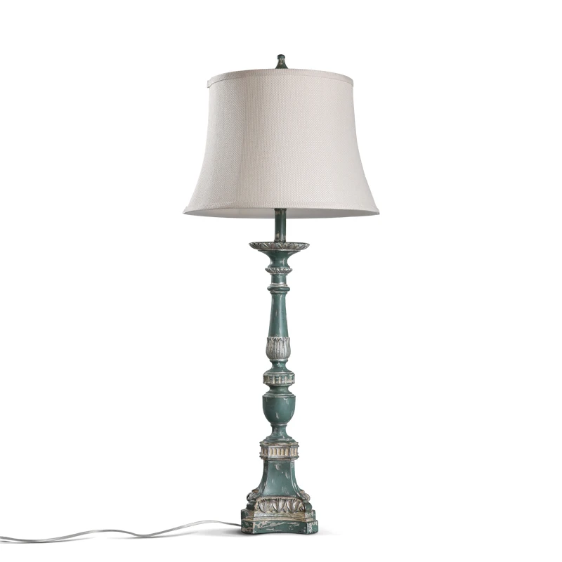 

retro restaurant table lamp idyllic warm living room bedroom decorative cloth blue table light decorative table lighting ZA9812