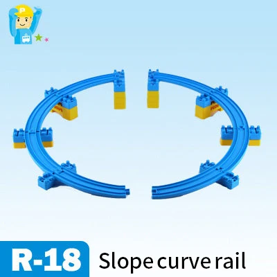 Takara Tomy Plarail Trackmaster железнодорожные пути пластиковые детали аксессуары кривая/прямой/блок/мост - Цвет: R18