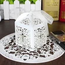 DHL 2000 шт лента Бумага лазер с вырезами Перекрещенные подарок Свадебная коробочка для сладостей коробочки для сувениров на день рождения свадьба ответ коробка конфет