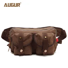 Augur Мужская поясная сумка Повседневная холщовая Мужская поясная сумка для путешествий сумки на плечо многофункциональная поясная сумка для мужчин