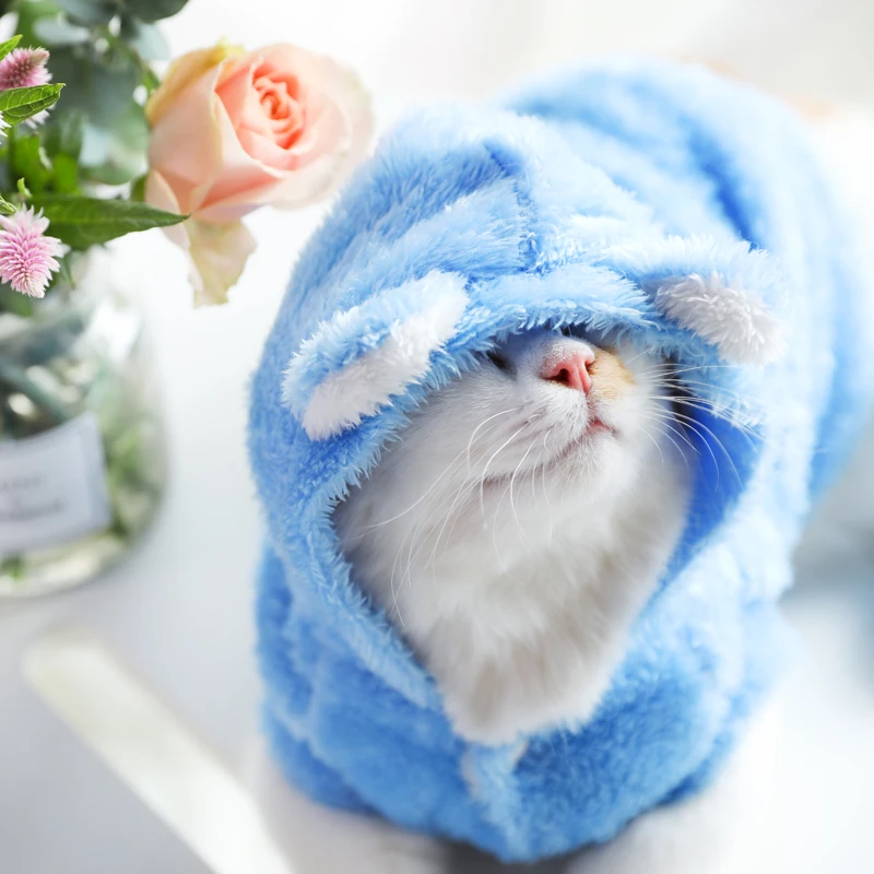 Hoopet Cat/одежда с рисунком медведя Пальто из высококачественной ткани Теплые